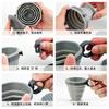 Folding Cups 220ml BPA FREE Food Grade Water Cup with Lid Travel Silicone Retractable Coloured Portable Outdoor Coffee Handcup