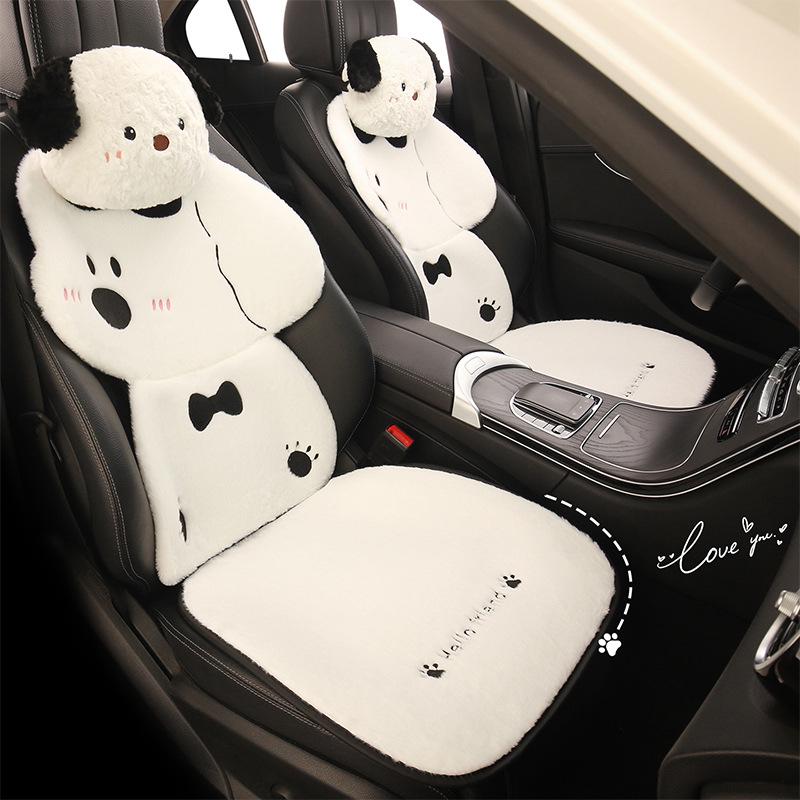 Winter Plüsch Autositzkissen aus Kaninchenfellimitat - Niedlich und warm für Haustiere