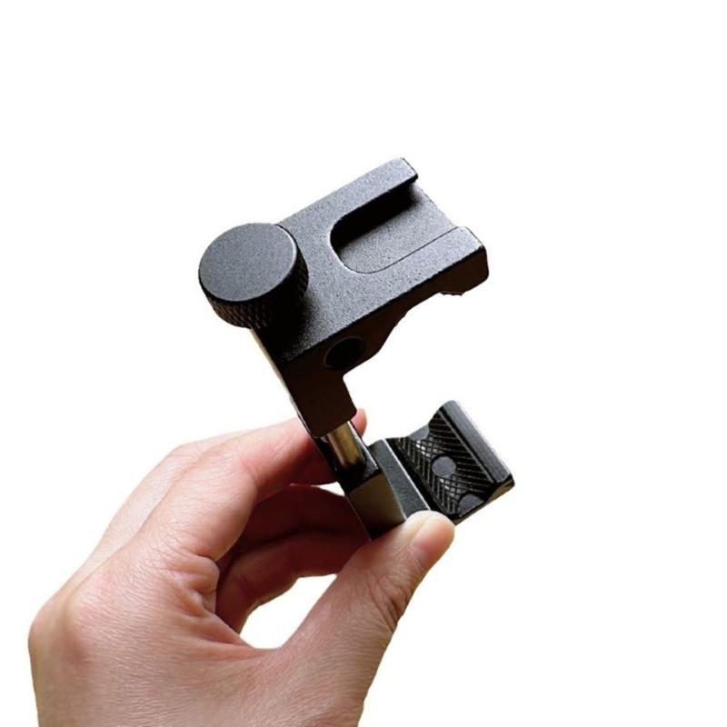 Phone Tripod Mount Metal Tripod Adapter with Hot Shoes Arca Port and 1/4in Screw Holes Adjustable Cellphone Stand Holder