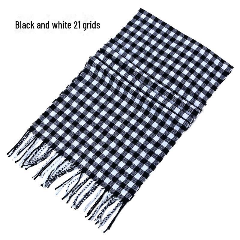 

Зимний мужской и женский толстый клетчатый шарф из искусственного кашемира 175*33cm