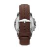 Fossil Men's FS4813 Grant Stainless Steel Watch with Brown Leather Band