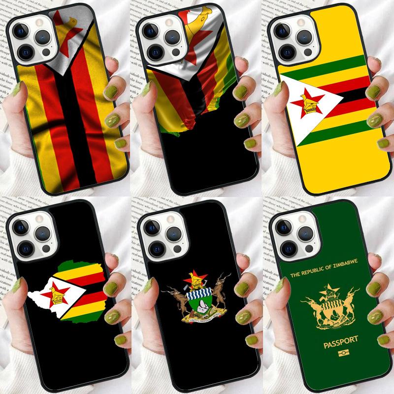 Zimbabwe Flag Passport Flag Map Phone Case For iPhone 17 Air 16 16e 15 14 plus 11 12 13 Pro max Shell Cover coque