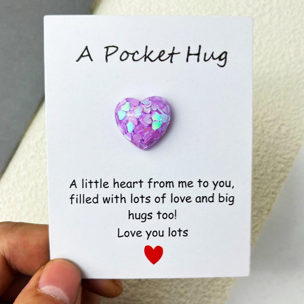 Fai da te Tasca Cuore Resina Regalo Biglietto di Benedizione 1 pz