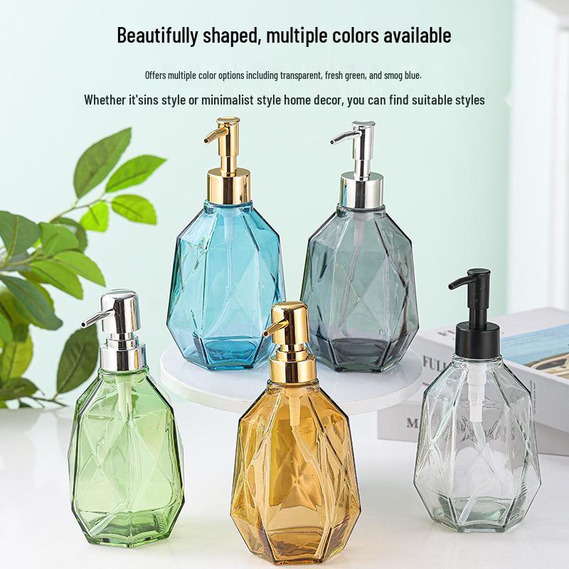Colored Leak-proof Glass Soap & Shampoo Dispenser Bottle for Hotel Use