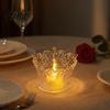 Romantisches Stimmungslicht Krone LED Teelicht Flammlose Kunstkristall Kerze Nacht Jubiläum Kreatives Geschenk Hochzeit Party Dekor für Geburtstag