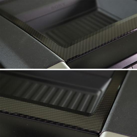 Förvaringslåda för instrumentpanel, dekorativ ramlist för Ford F150 15-20 Kolfiber