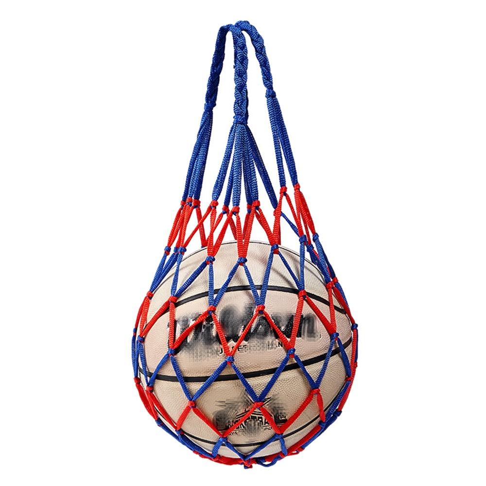 

Нейлон Нейлоновая сетка Плетеная сетка Сумка Прочная сетка для мячей Мешочек Волейбольный мяч синий/красный