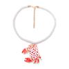 European and American summer sweet and cute colorful crab pendant fashionable simple holiday style versatile niche necklace