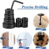 Drill Stop Collars, 16pcs Adjustable Depth Stop Collars for Drill Bits, Carbon Steel, Compatible with Drilling Machine
