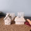 Christmas Cottage House Drip Mould Plaster Cottage Candle Aroma Ornament Silicone Moulds