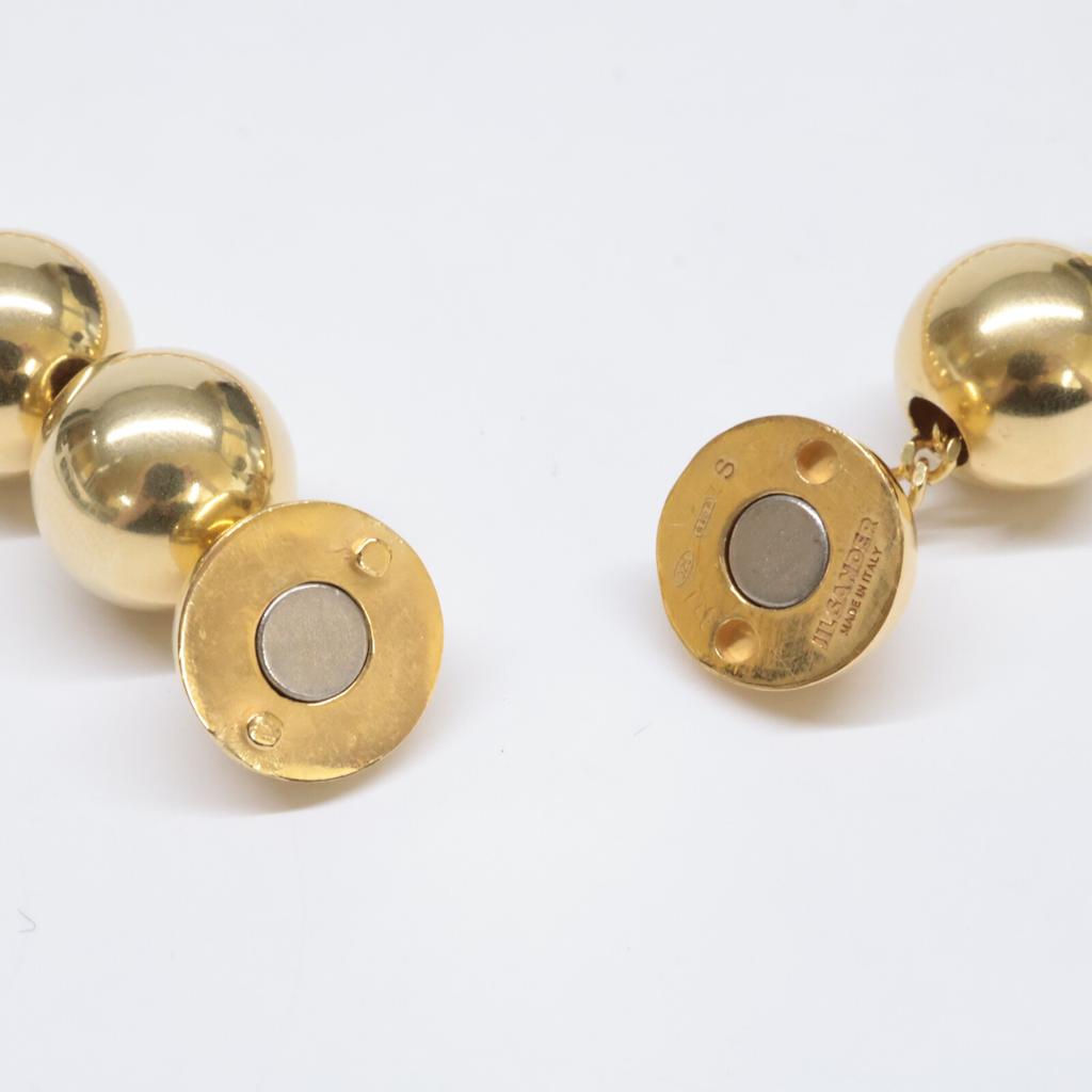 JIL SANDER [Beautiful Condition] 925 Sphere Ball Necklace S Gold colorUsed