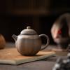 200ml Gilded Iron Glazed Old Rock Mud Pumpkin Teapot Handmade Rough Pottery Vintage Tea Kettle Tea Making Tea Ceremony
