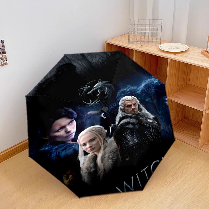Witcher Trilogy Automatic Umbrella - Suitable Travel Outdoor Portable Umbrella Birthday Gift Daily Essentials