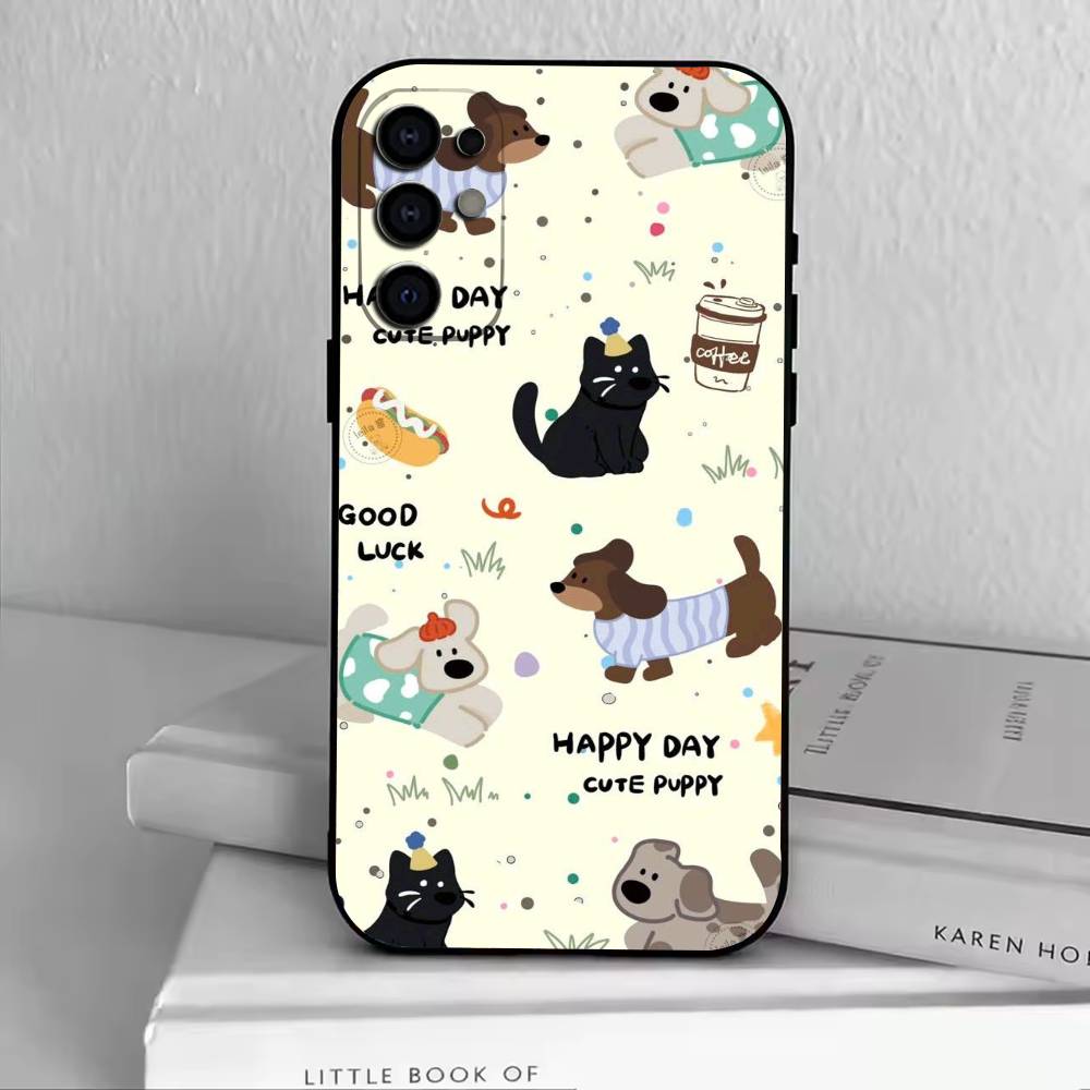 

Dog Autumn Dachshund Phone Case For Samsung S25,S24,S21,S22,S23,S30,Ultra,S20,Plus,Fe,Soft Silicone Black Cover Samsung S21 S305G