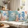 Charming Marine Life Pillow CoversLiving room sofa cushion cover, soft and comfortable, bedroom room decoration