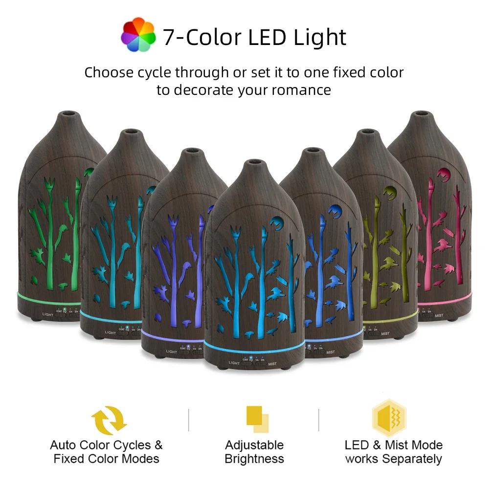Ultrasonic Essential Oil Diffuser  Auto Shut Off, Whisper Quiet, 3 Oils Included  Perfect for Home, Office, Yoga & Spa