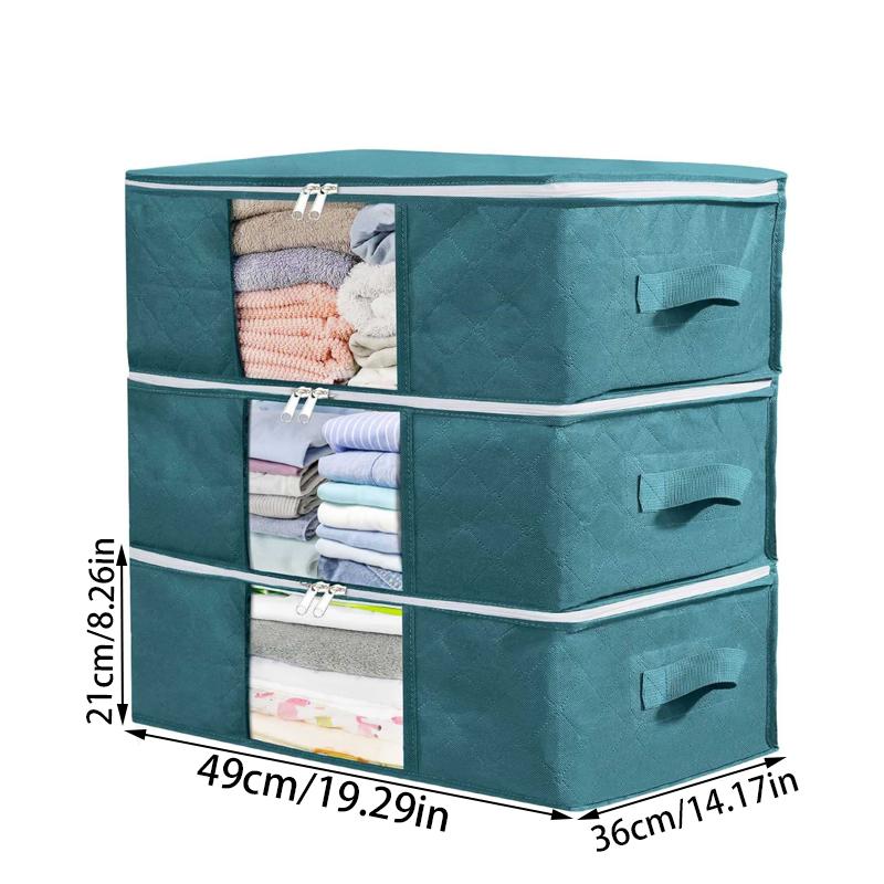 3 Scatole di Grande Capacità per Conservare i Vestiti, per Organizzare Vestiti e Biancheria da Letto della Camera da Letto, Adatte per Traslochi e Conservazione Domestica