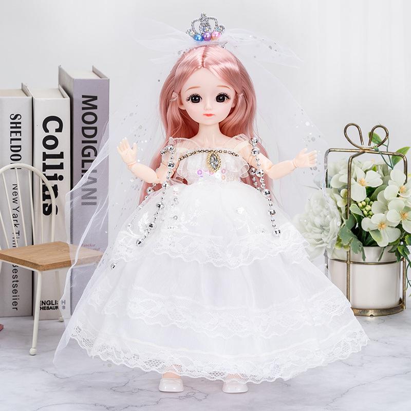 

30см 6-шарнирная кукла BJD принцесса с детским лицом - Идеальный подарок на день рождения для девочек 30cm Full Doll as Shown