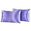 2Pcs Silk Satin Pillow Case Bedding Pillowcase Smooth Home with Envelope Closure Twin/Queen/King Size