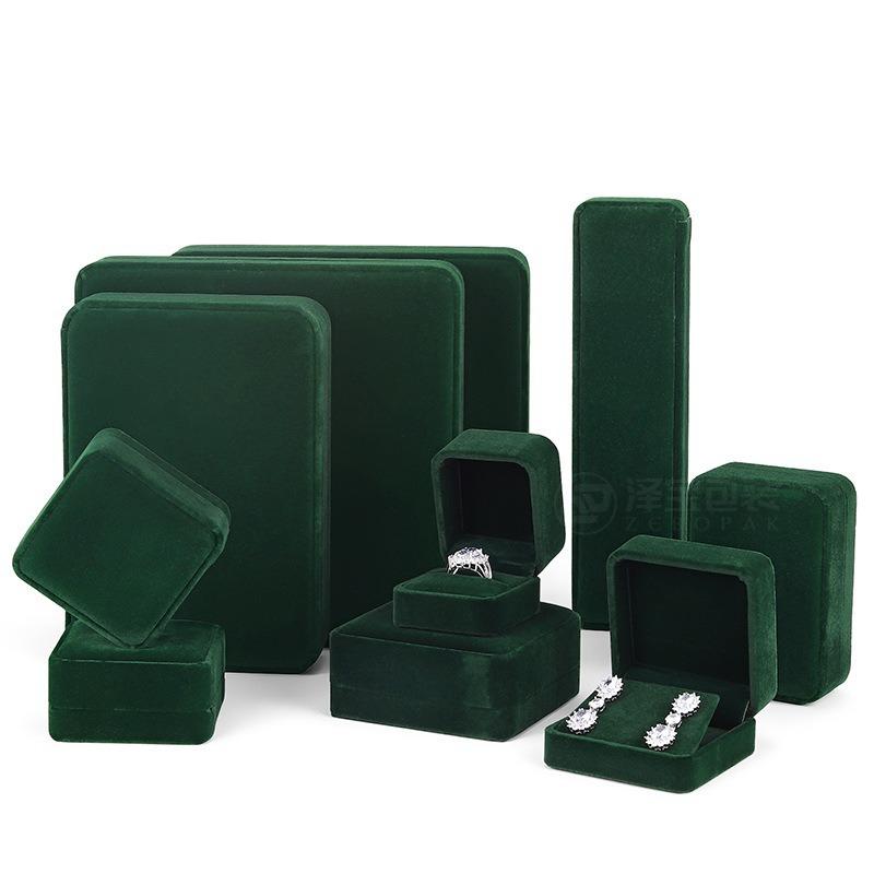 High-end rounded velvet jewelry box, jewelry ring box, pearl necklace and earrings box, bracelet jewelry packaging box