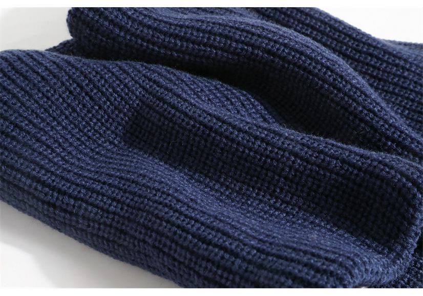 2025 Autumn-Winter Velvet Knit Neck Warmer: Windproof, Warm, Versatile Scarf in Solid Color