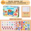 Montessori Repeatedly Sticker Busy Card Book Baby Paste Readings Numbers Matching Puzzle Game Educational Toys For Kids Gifts