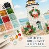 Handmade Christmas Ornaments Lighthouse Mosaic Art Kit for Adults, DIY Coastal Craft with Theme Projects Colorful Acrylic Pieces, Decoration