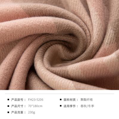 Plaid Imitation Cashmere Scarf Women's Literary and Retro Cold-proof and Warm Scarf Men's Versatile Thickened Fringed Shawl