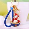 Creative And Cute Sailboat Keychain With Lucky Charms For Women Perfect Gift For Friends