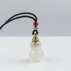 Natural Agate Chalcedony Hollow Pendant Bottle Shape Mini Vial Necklace Spiritual Protection Aromatherapy