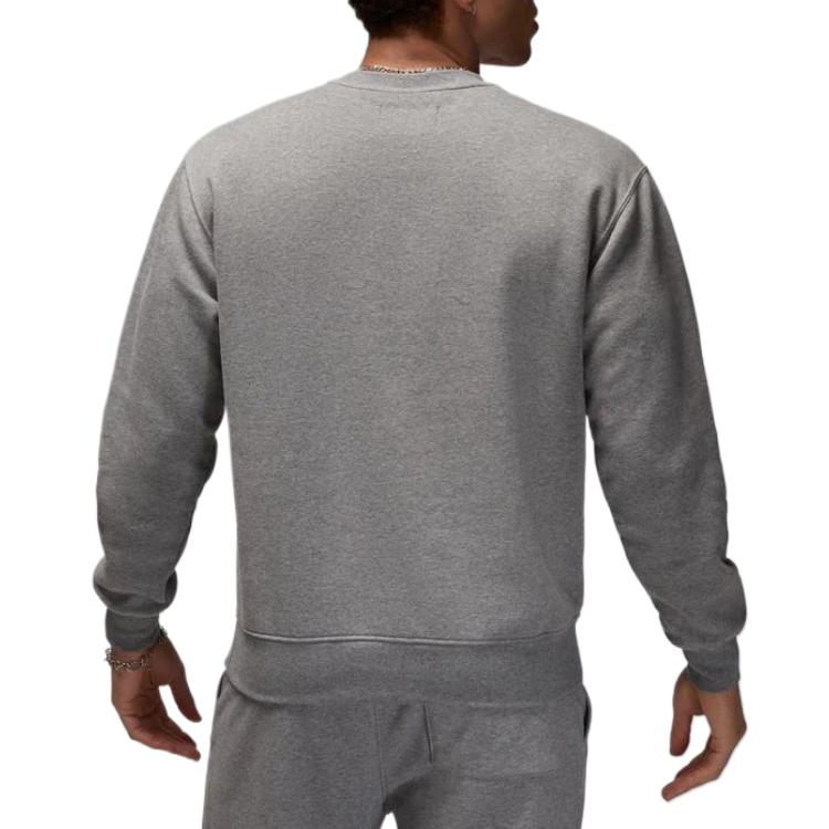 Jordan Brooklyn Fleece Crew Sweatshirt Gray Men Streetwear FV7293-091