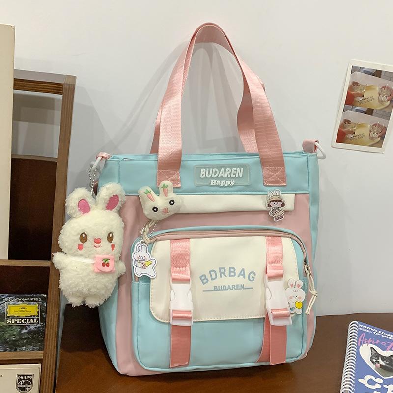 Schoolbag Children Elementary School Girls Junior High School Students Large Capacity Color Blocking Large Capacity Backpack