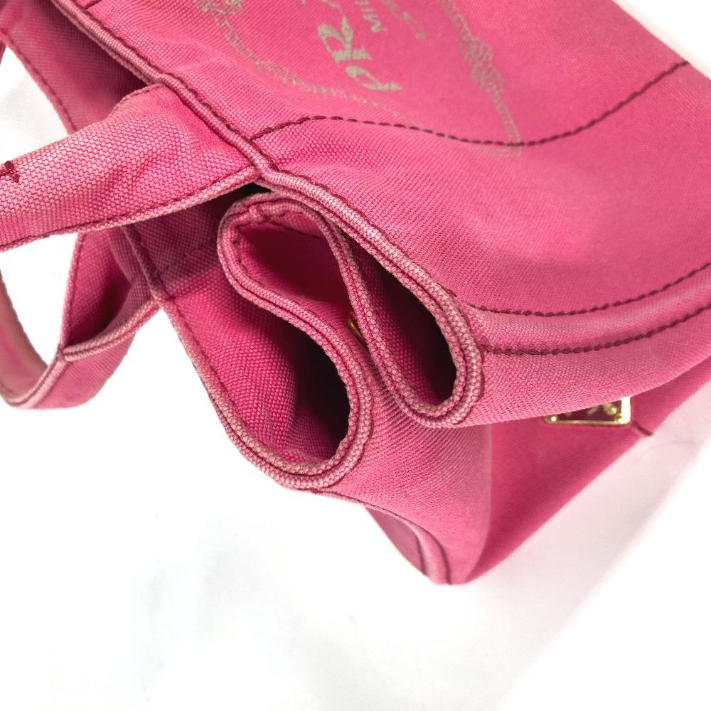 PRADA Canapa logo Bag Shoulder Bag Tote Bag Canvas pink