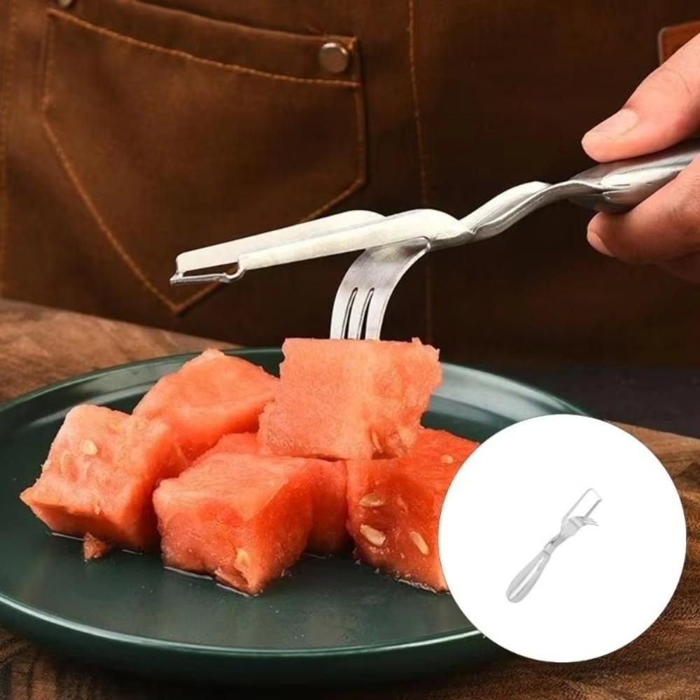 Rostfreier Wassermelonen-Gabel-Schneider Edelstahl Frucht-Ausgrabwerkzeug Küchengerät