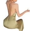 Ice silk suspender pajamas women's summer thin sexy pajamas women's long pajamas with chains elegant feminine pajamas private room