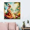 5D DIY Diamond Painting Decorative Flower Fairy Flowers Looks Back Full Round Drill Scenery Diamond Embroidery Cross Stitch Kits Home Decor Gift