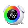 M-Modern-Digital Alarm Clock With Sunrise Sunset Light Rechargeable Simulation Colorful Atmosphere Light For Bedroom Awakening