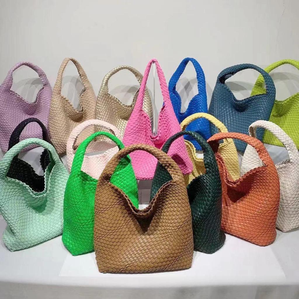 Women's Large Capacity Cross-Border Woven Shoulder Bag - Versatile Shopping & Commuter Tote