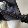 Witch Hat Feathered Witch Pointed Hat Magican Hat Halloween Witch Hat Wizard Hat Masquerad Halloween Witch Costume