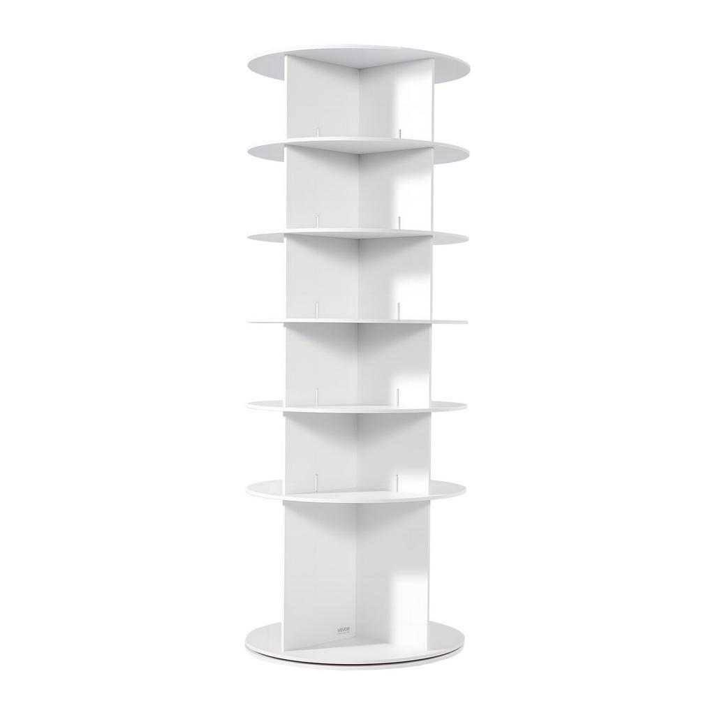 6 Tiers Rotating Shoe Rack Tower, 360° Spinning Shoe Rack, Revolving Storage Round Carousel Display, Freestanding Lazy Susan Organizer Display for