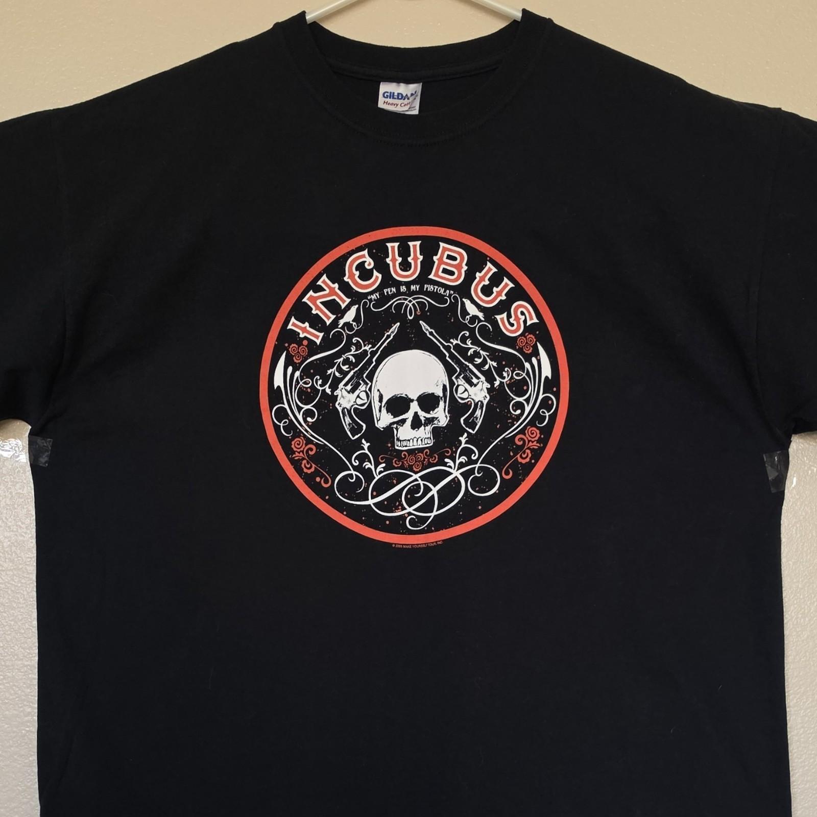 Vintage 2005 Incubus Make Yourself Tour XL T-Shirt My Pen is My Pistola EUC Unisex T-Shirt XL