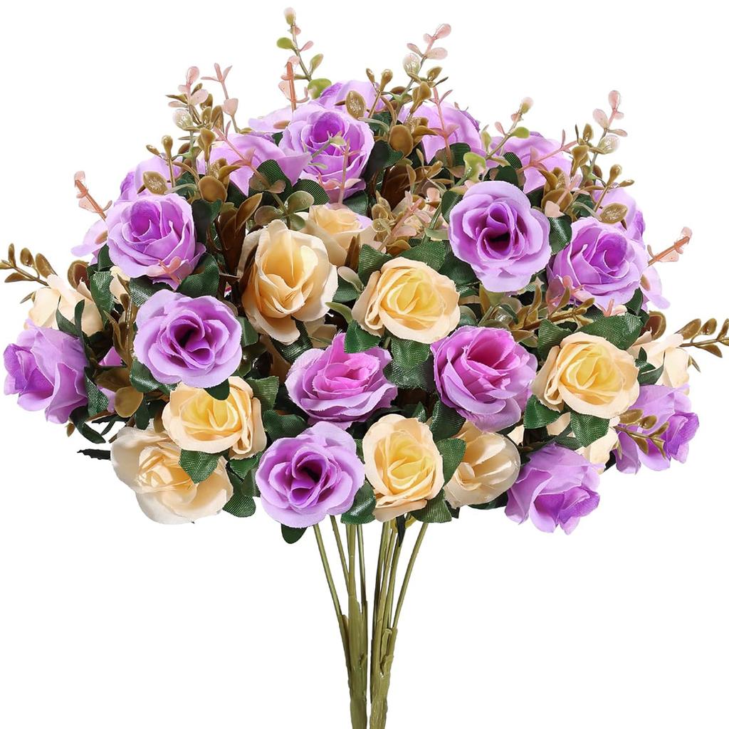 1/4PCS Artificial Rose Flowers Scrapbook Wedding Bridal Holding Bouquet Home Vase Decoration Wreath Festival Gift Shooting Props