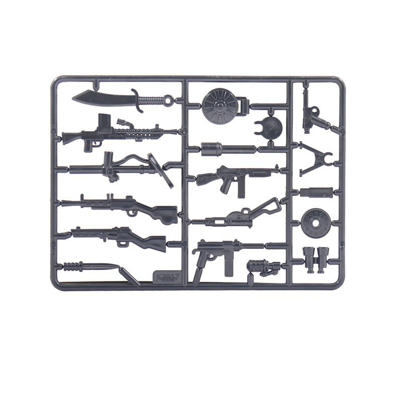 

Військова зброя Ww2 Гвинтівка Кулемет Пістолет Деталі Аксесуари Мініфігурки DIY MOC Частини Будівельні цегли Іграшки для дітей