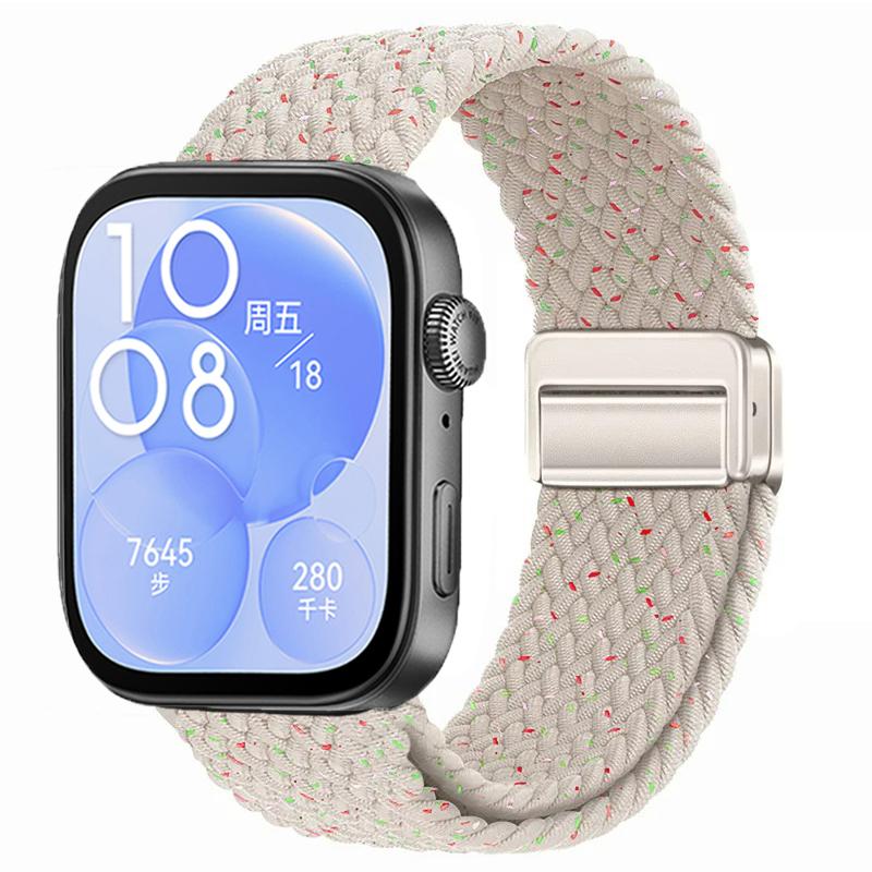 Nylon Braided Strap for Huawei Watch Fit 3/4/4 Pro Magnetic Adjustable Comfortable Band for Huawei Watch Fit 4/3 Bracelet Belt