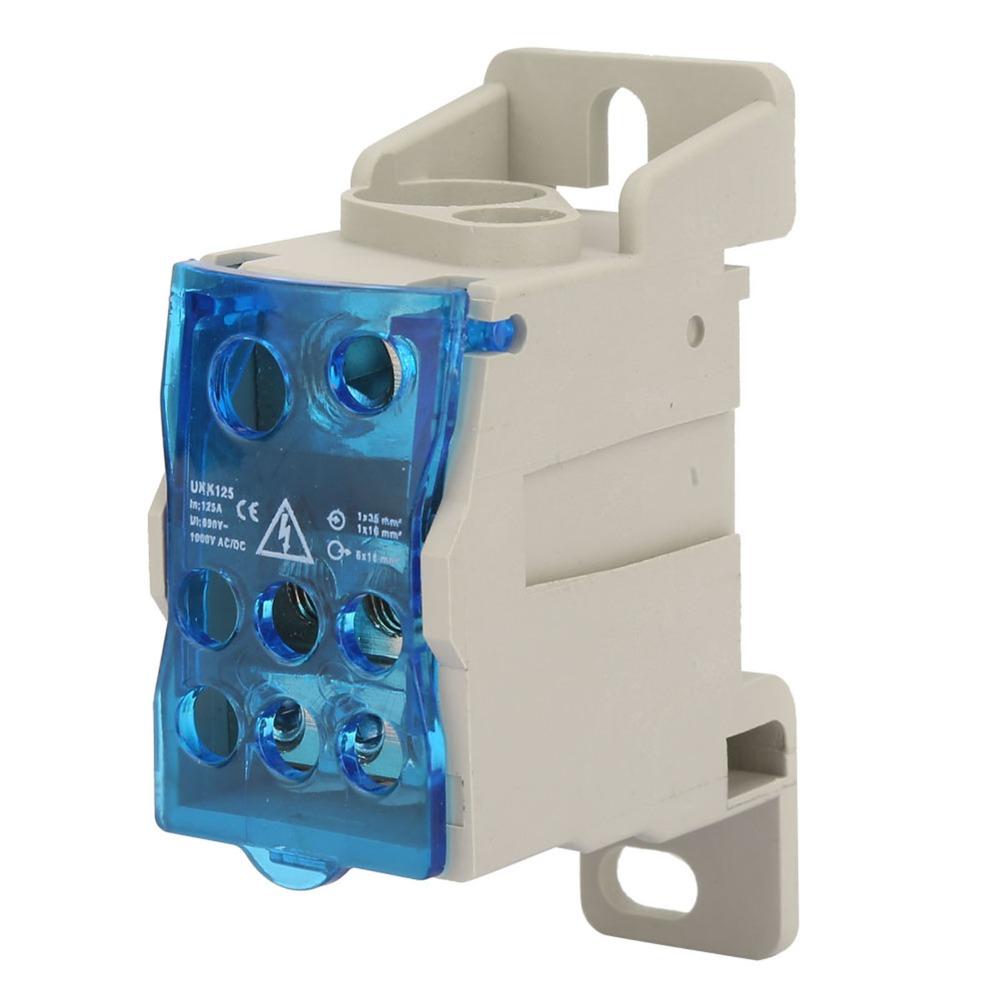 Brass Conductor Terminal Block Distribution Box Blue Junction Box  Power Distribution Cabinets