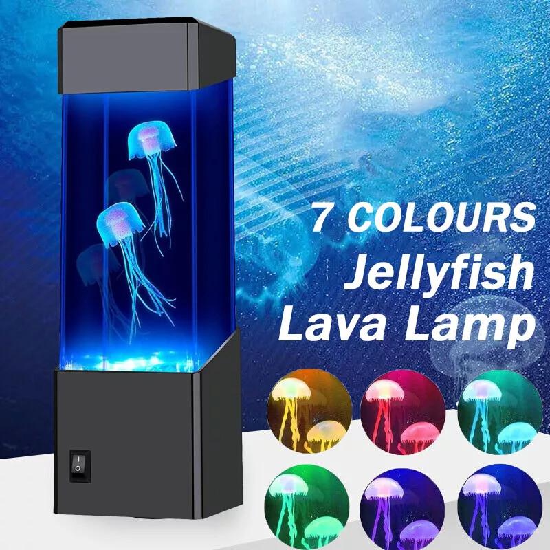 Lebendige Qualle LED Nachtlampe Ideal für Heimdekoration und entspannende Atmosphäre