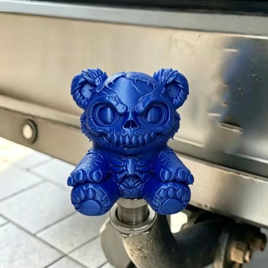 Gruseliger Bär Anhängerkupplungsabdeckung, 3D-gedruckte Bären-Auspuffkappe, Staubkappe für Anhängerkupplungskugel für LKW SUV, Halloween Autozubehör