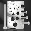 Comprobador de Roscas Regla de Medición de Tornillos Calibre de Acero Inoxidable Herramienta de Medición Métrica Para Medir Paso de Tornillo Broca Perno Tuerca Tornillo
