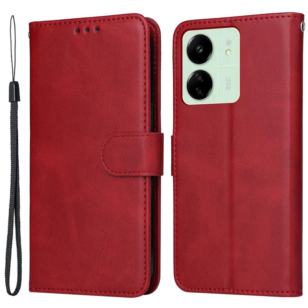 For Xiaomi Redmi 13C 4G/5G/13R 5G/Poco M6 5G/Poco C65 4G Case Shockproof PU Leather Phone Cover Calf Texture Phone Shell