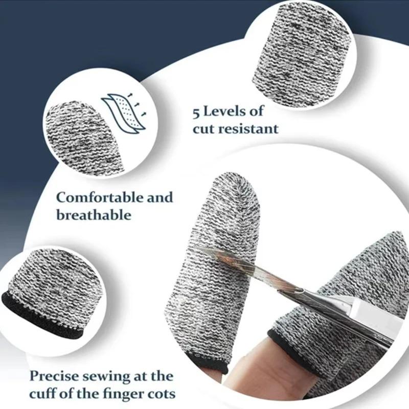 Level 5 Anti-Cut Finger Cover High-Strength Safety Flexible Anti Cut Fingertip Gloves Kitchen Tool Reusable and Durable